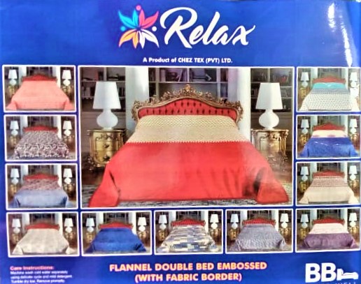 RELAX EMBOSSED FLANNEL 1 PLY WITH BLANKET BORDER